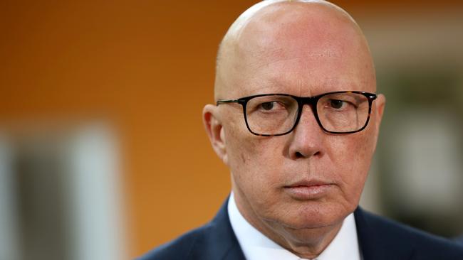 Peter Dutton implored Coalition MPs to avoid wading into the abortion debate. Picture: NewsWire/ Damian Shaw