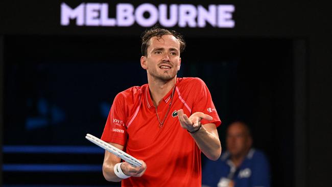 Daniil Medvedev was in action on night one on Rod Laver Arena. Picture: WILLIAM WEST / AFP