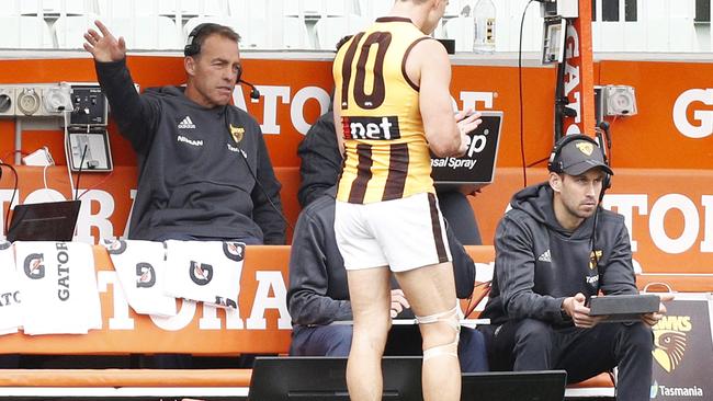 Alastair Clarkson wasn’t impressed with either side at the MCG. Picture: AAP Images 