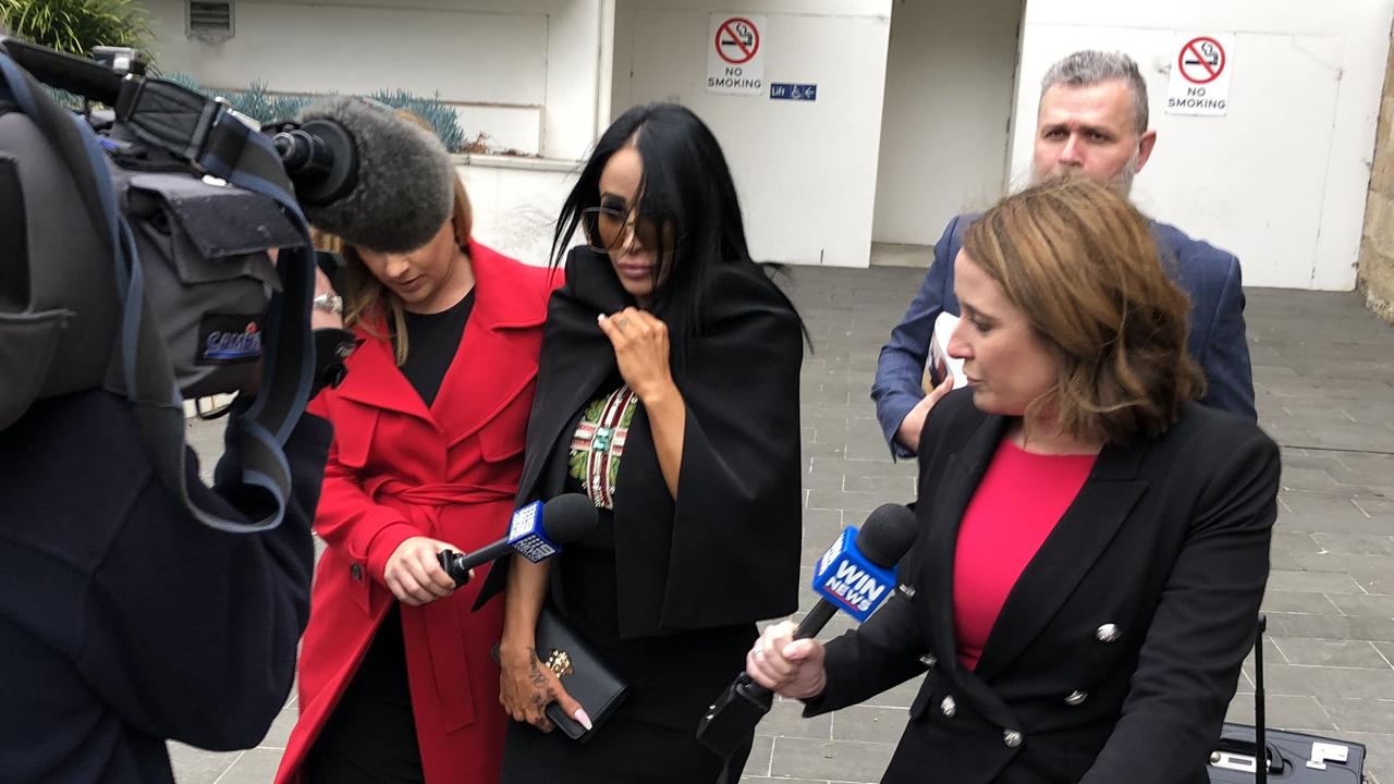 Same outfit, different situation. Margarita Tomovska leaving Wollongong court today.