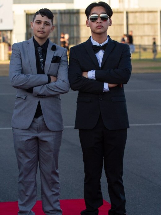 Anh Nguyen and Xavier Goggi at the 2023 Bundaberg State High School Formal.