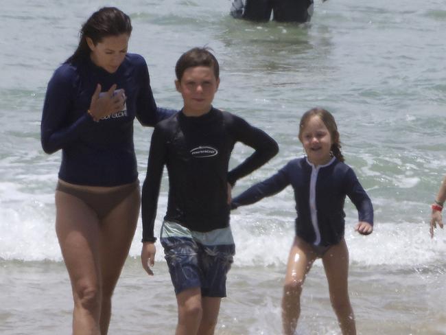 Four-year-old Princess Josephine is also seen here with her mum and brother. Picture: INF