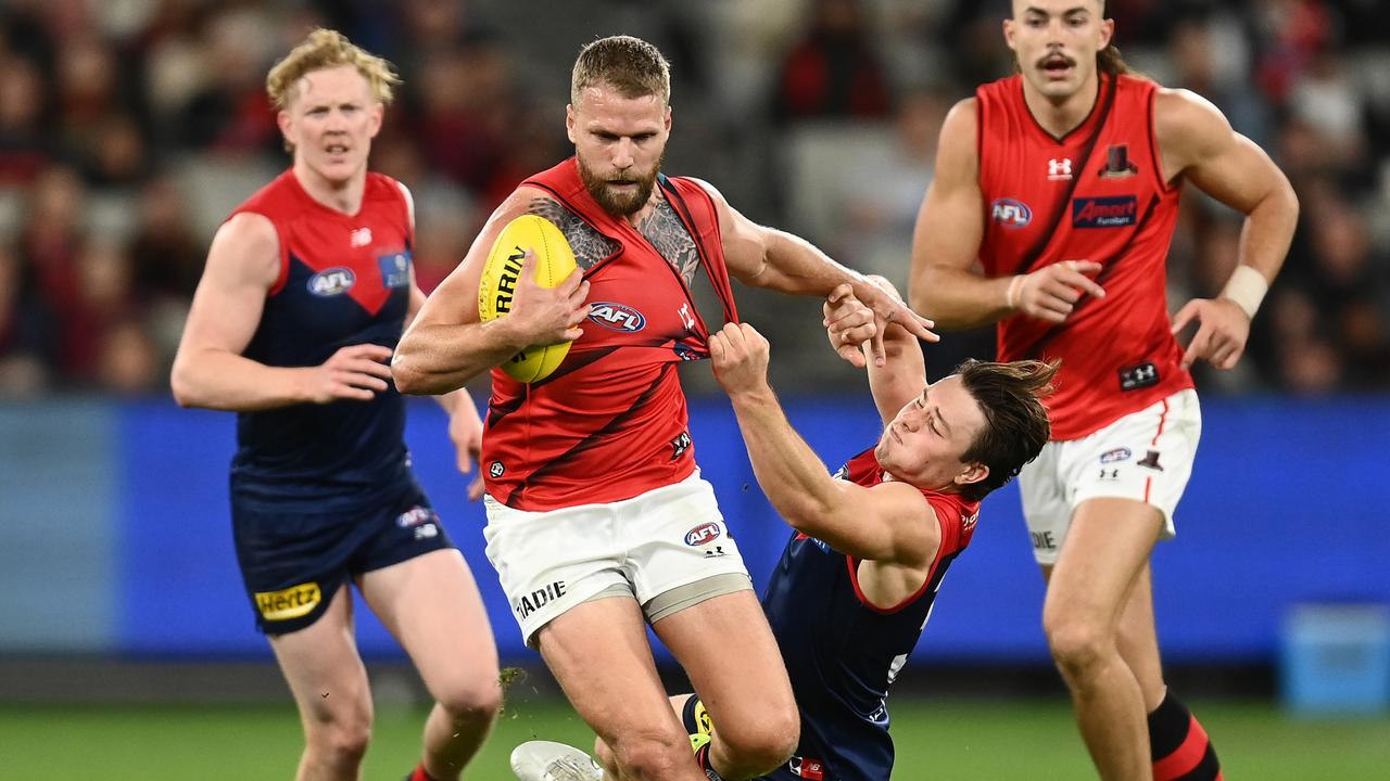 Jake Stringer of the Bombers will miss Round 4. Picture: Quinn Rooney