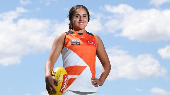 Auburn Giants AFL player Haneen Zreika was selected by the GWS Giants as the number one pic in the AFLW rookie draft. Pictures: David Swift