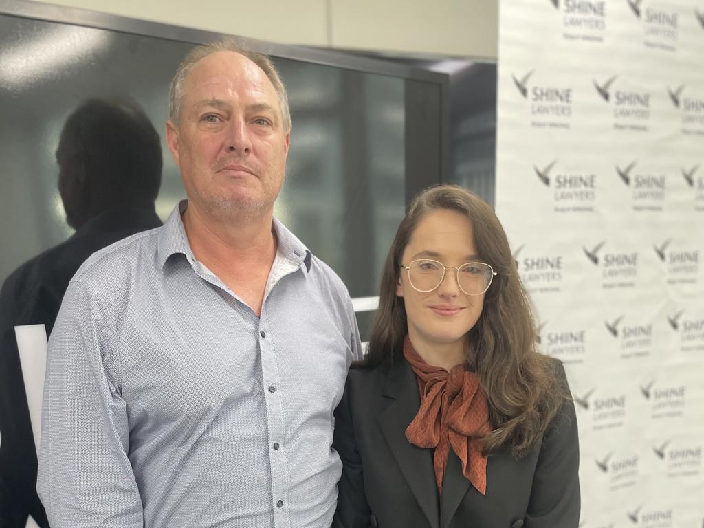 Former Central Queensland miner Craig Keogh and Shine Lawyers dust diseases expert Kathryn Townsend.