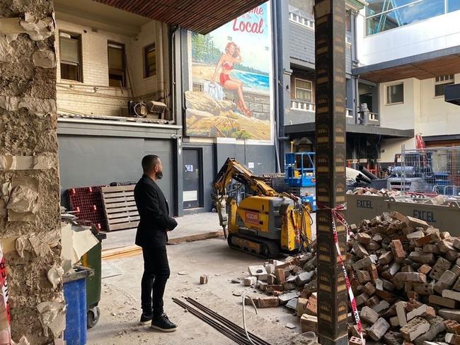 CEO of Iris Capital, Sam Arnaout, overseeing the renovations at Hotel Steyne in 2020. Picture: Supplied.