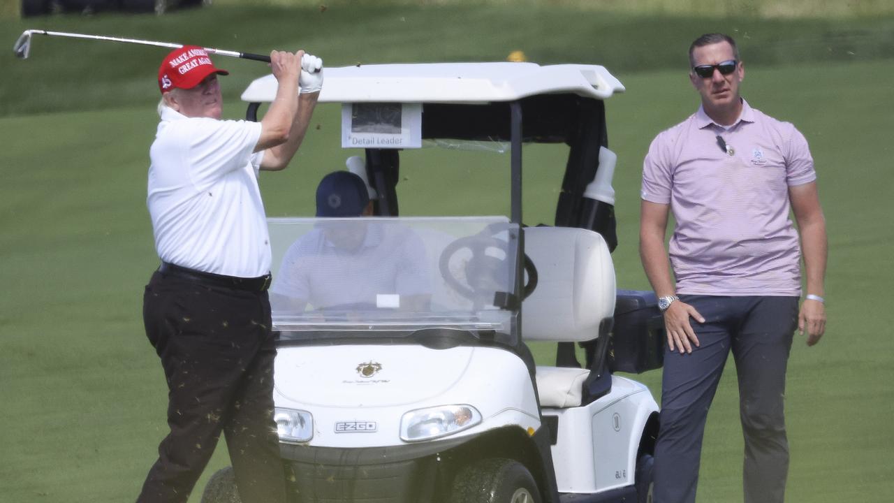 Donald Trump seen golfing in 2022. Picture: Win McNamee/Getty Images/AFP