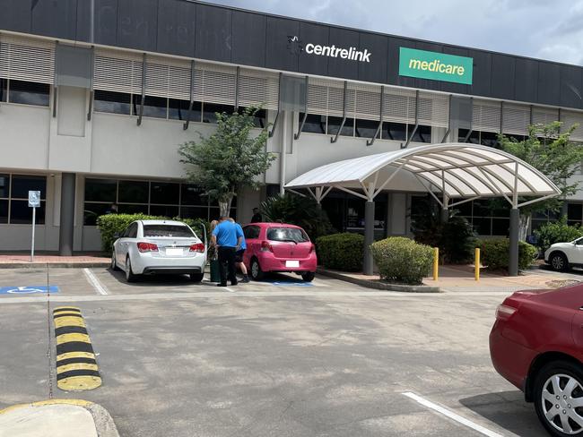 Police broke a window of a car at the Centrelink carpark on Musgrave St, Rockhampton to rescue a child on March 4, 2025.