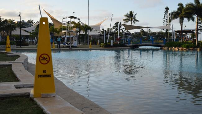 The grieving wife and mother of a father and son who drowned at Airlie Beach Lagoon has filed a $4.5m claim against Whitsunday Regional Council and the company that provided lifeguard services Ellmill Enterprises.