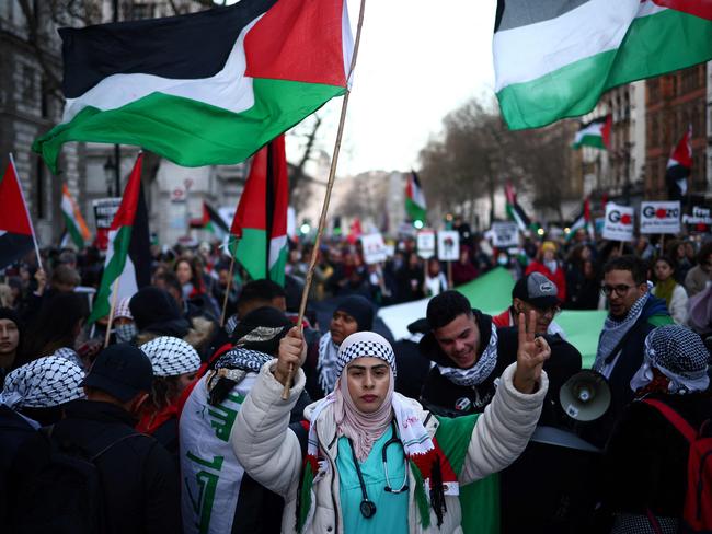 A pro-Palestinian rally in central London