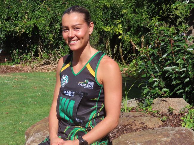 Cavalier's co-captain Deanna Wadley is back playing netball this season, 21 months after suffering horrific knee and leg injuries in a game. Picture: Jon Tuxworth