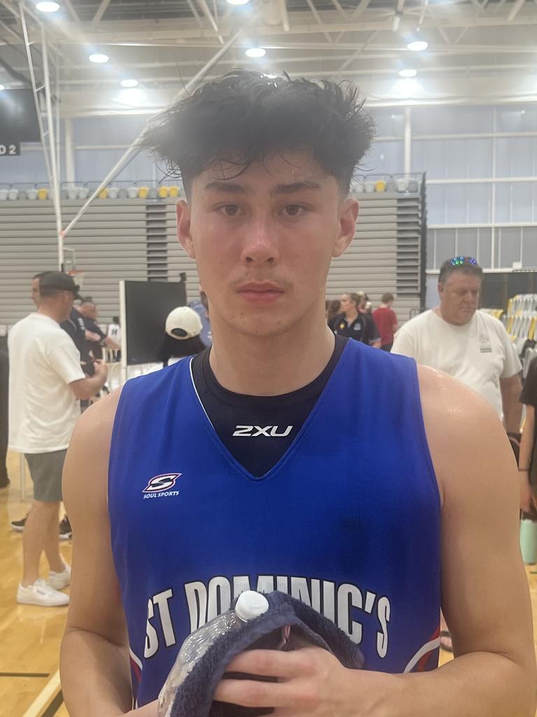 Jett Hickson topscored for St Dominic's with 29 points in their opening Basketball Australia School Championships game.
