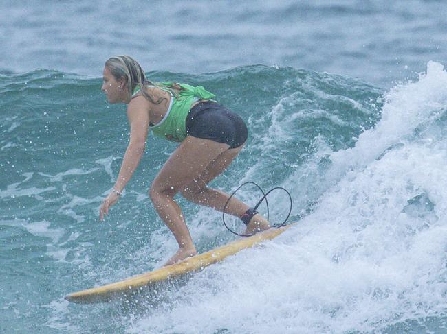Early Saturday heats of The Burleigh Heads Boardriders Single Fin Festival. Picture: Glenn Campbell