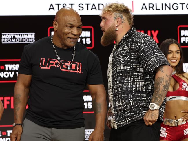 The Mike Tyson and Jake Paul fight is finally happening after the original date in July was postponed. Picture: Michael Loccisano/Getty Images