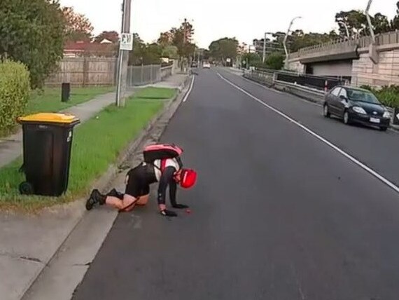 The victim sustained bruises and grazes and was taken to hospital. Picture: Victoria Police