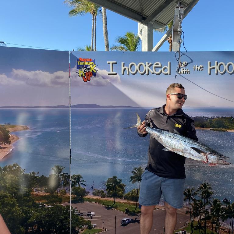 One competitor caught a decent sized Spanish Mackerel on Day 1 of the Boyne Tannum Hookup. Picture: Nilsson Jones