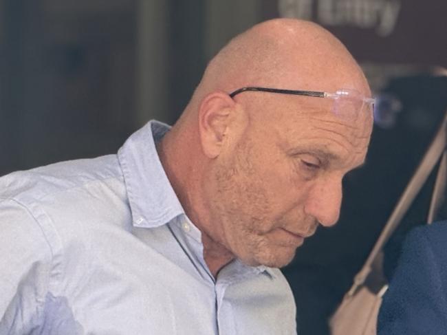 Former Victoria Police custody officer Maurice Marinucci outside of the Melbourne Magistrate' Court. Picture: Mohammad Alfares / The Australian