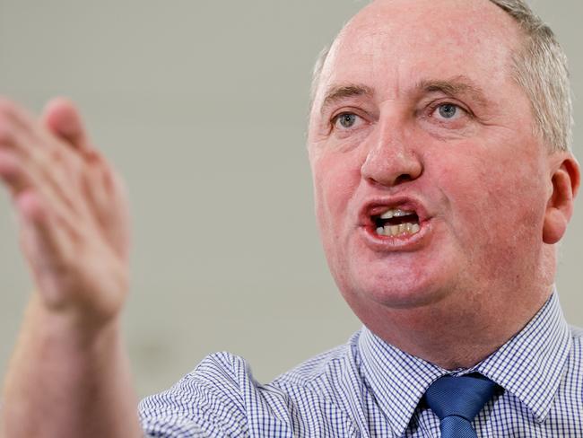 ELECTION TEAM 2022.  Deputy Prime Minister Barnaby Joyce is joined with Colin Boyce (Liberal National PartyÃ¢â‚¬â„¢s candidate for Flynn) and Dr Location: CQUniversity Gladstone QLDPICTURES BRAD HUNTER Office of the Deputy Prime Minister