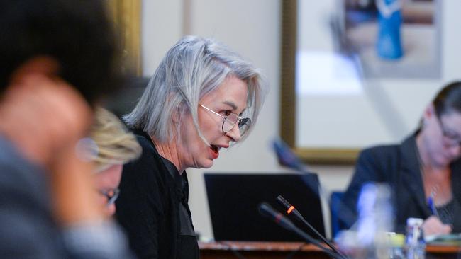 Councillor Anne Moran during an Adelaide City Council meeting at Adelaide Town Hall in April. Picture: Brenton Edwards