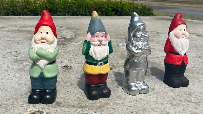 Gnomes are being left in tribute to Frankston's 9m tall stainless steel gnome. Picture: supplied