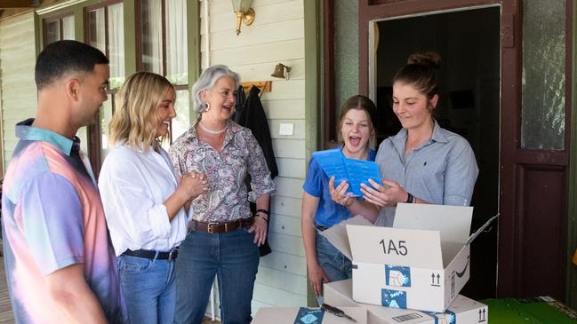 Guy and Jules Sebastian with the Middletons. Picture: Amazon Australia