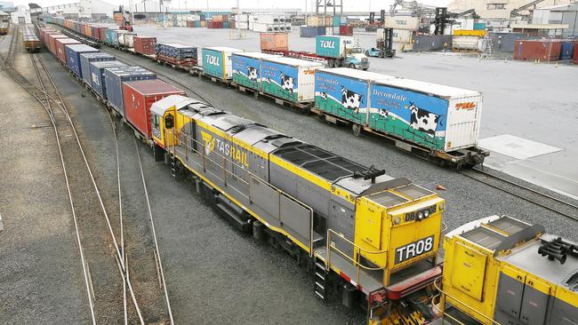 TasRail train at the Port of Burnie. PICTURE CHRIS KIDD