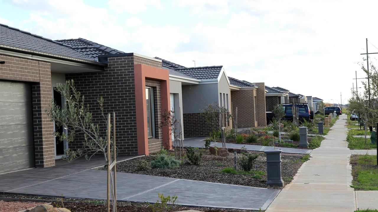 Homes at a housing estate at Deer Park in the outer western suburbs of Melbourne. Picture: David Crosling/AAP Image