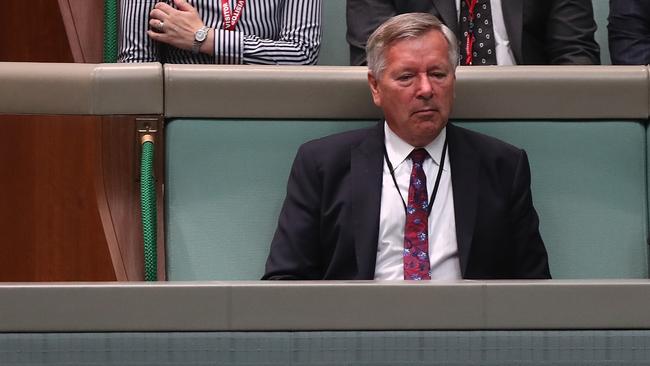 Peter King listens to Question Time from the gallery in the House of Representatives Chamber at Parliament House in Canberra last week. Picture: Kym Smith