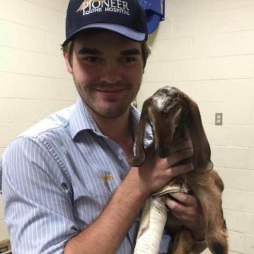 Gold Coast veterinarian and new father Lukas Orda.