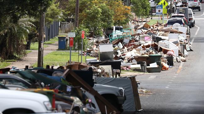 The clean up after the floods. Picture: Jason O'Brien