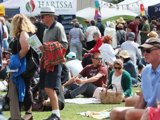 Crowds packed into the Ranelagh Showgrounds for day two of the Taste of the Huon. Picture: NIKKI DAVIS-JONES