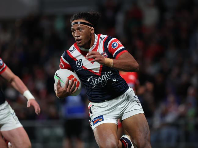 Playing off the bench, Sitili Tupouniua had a huge impact for the Roosters, scoring two tries. Picture: NRL Imagery