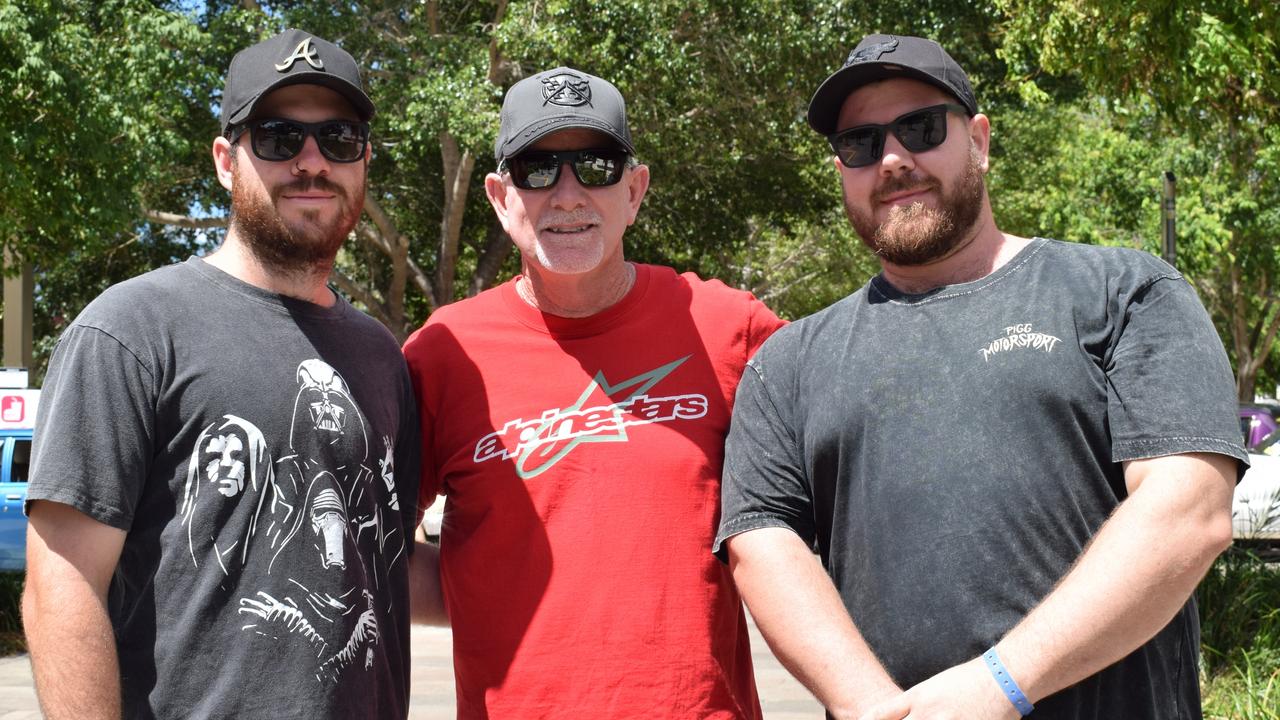 Lee, Nug and Aron at Rockynats 04 CBD precinct on March 31, 2024. Picture: Aden Stokes