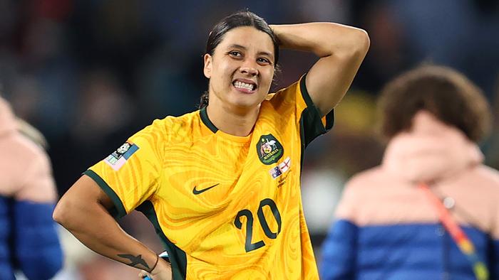 Sam Kerr is set for a lengthy period on the sidelines. (Photo by Brendon Thorne/Getty Images)