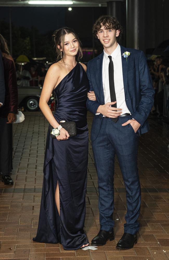 Tanahya Esler partners Connor Youngberry to the Toowoomba Grammar School formal at Rumours International, Wednesday, November 13, 2024. Picture: Kevin Farmer