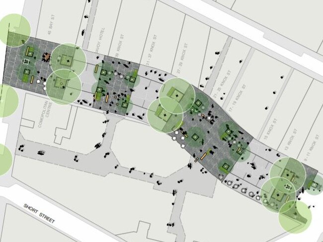 A bird’s eye view of the Double Bay Community Alliance concept.