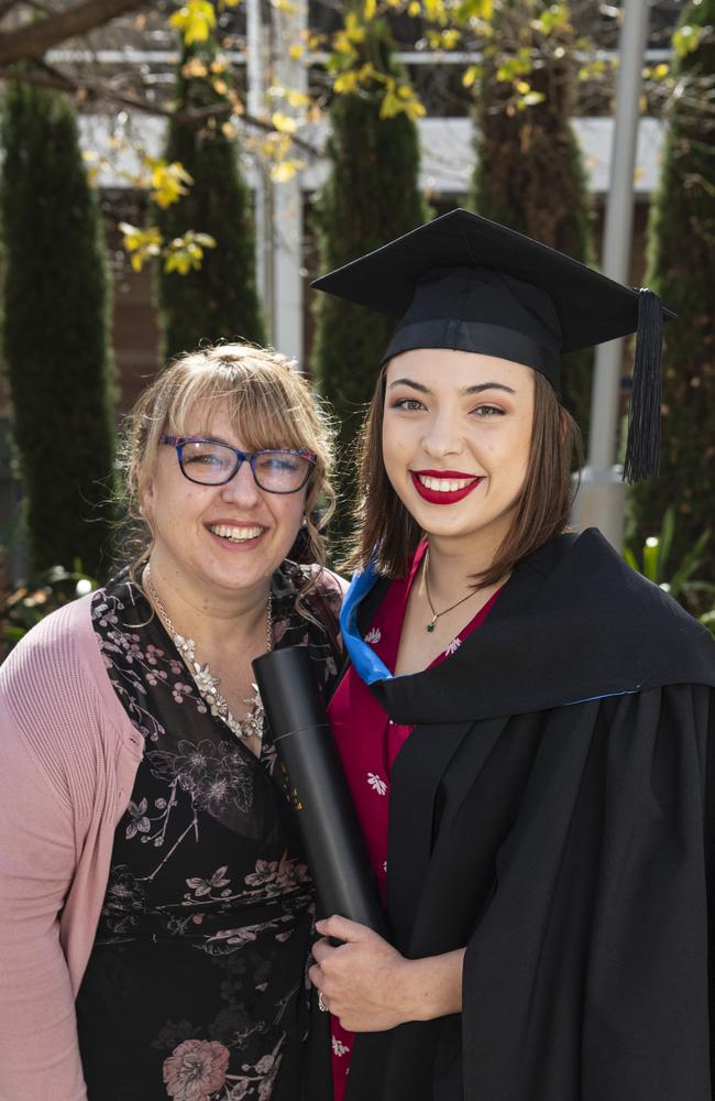 Ruth Clarke with Bachelor of Nursing graduate Gabriella Campbell at a UniSQ graduation ceremony at The Empire, Tuesday, June 25, 2024. Picture: Kevin Farmer