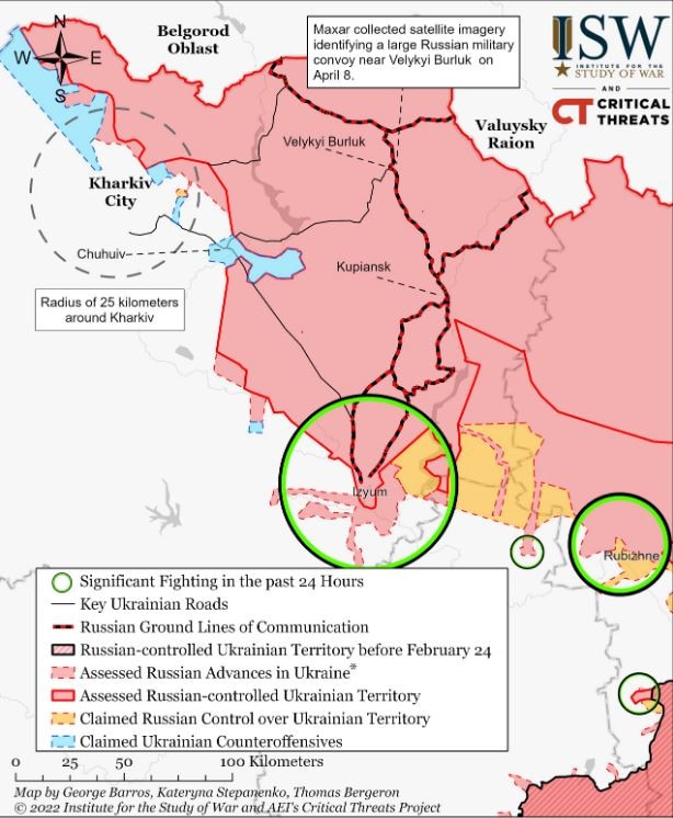 The war situation in Ukraine. Picture: ISW