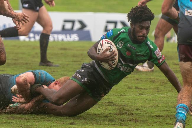 Gausa Dau Mackay Cutters vs Townsville Blackhawks Cyril Connell Saturday 22 February 2025 Picture:Michaela Harlow
