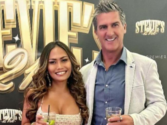 Former Essendon star Ricky Olarenshaw and his ex-wife Sarnanitha have been engulfed by an alleged sex crime scandal in Bali. Picture: Facebook