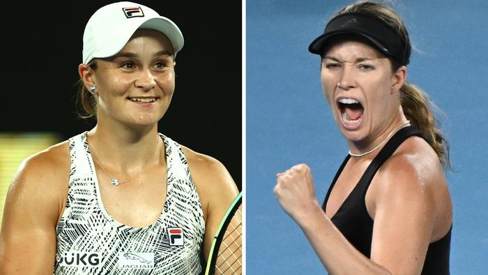 Ash Barty and Danielle Collins.