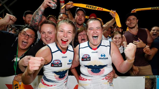 Popularity of the Adelaide Crows’ new cult hero Sally Perkins is almost ...