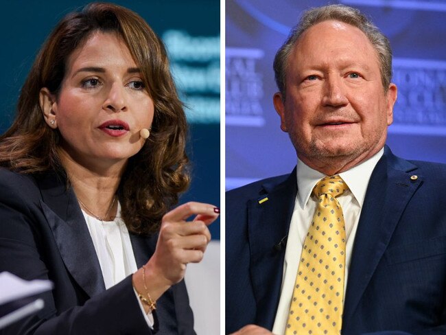 Moroccan energy minister Leila Benali and Fortescue chairman Andrew Forrest