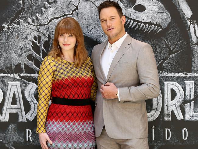 Bryce Dallas Howard and Chris Pratt have reunited for another Jurassic World movie — after the blockbuster success of their 2015 reboot. Picture: Universal Pictures