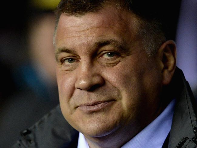 WIGAN, ENGLAND - FEBRUARY 21:  Wigan coach Shaun Wane ahead of the World Club Series match between Wigan Warriors and Brisbane Broncos at DW Stadium on February 21, 2015 in Wigan, England.  (Photo by Gareth Copley/Getty Images)