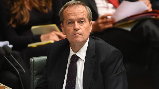 Leader of the Opposition Bill Shorten during Question Time at Parliament House. Picture: AAP Image/Mick Tsikas