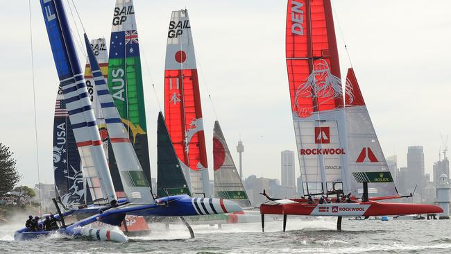 The racing when SailGP was held on the harbour in 2020.