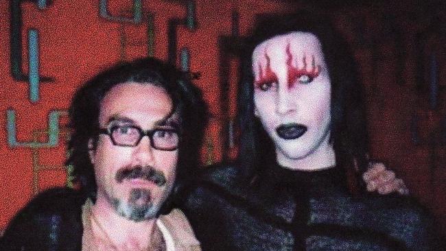 Author Jonathan Shaw and musician Marilyn Manson.