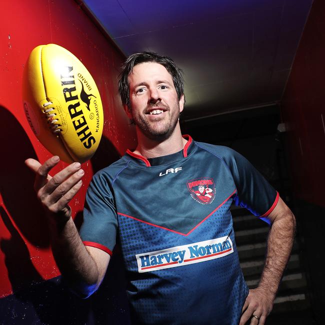 North Hobart assistant coach Oli Di Venuto says more must be done to keep players in the TSL once they have finished with the Devils program. Picture: LUKE BOWDEN