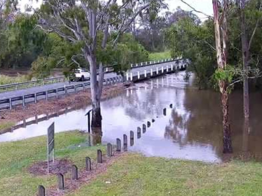 Minor flood watch warnings are in place for South East Queensland waterways including in Ipswich and Logan following serious thunderstorms. Picture: SEQ Weather